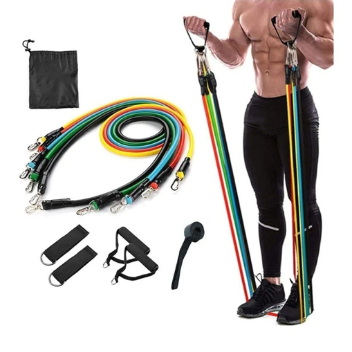 11 PCS Resistance Bands Set – Home Gym Workout Fitness Training Bands